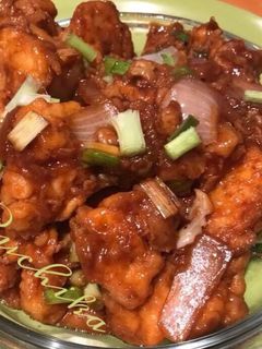 A picture of Gobhi Manchurian.