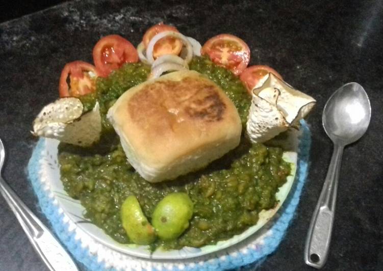 Recipe of Perfect Hariyali pavbhaji