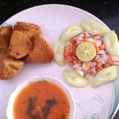 A picture of Rajasthan ki famous Bafla Bati.