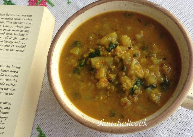 Recipe of Favorite Moong Dal with lauki