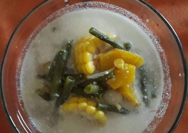 Proses meracik Gangan Belamak (Sayur Bening +Santan), Lezat