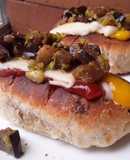 Perritos🌭🧀🥓 calientes🌭 con berenjenas🍆!!!