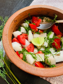 A picture of Radish Tomato Dill Salad.