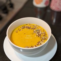A picture of Carrot Ginger Soup.