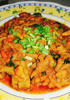 Foto resep Usus ayam bumbu kuning