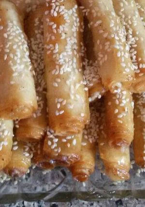 صورة لوصفة سمبوسك بالكاسترد والقشطه