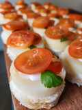 Canapés de palmitos y cherrys