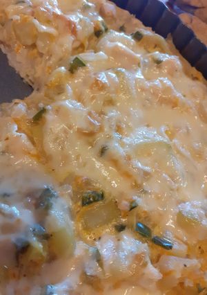Una foto de Quiche de verduras con pollo