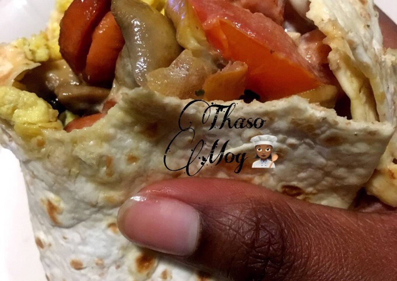 Breakfast tortilla wrap