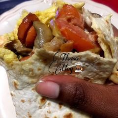 A picture of Breakfast tortilla wrap.