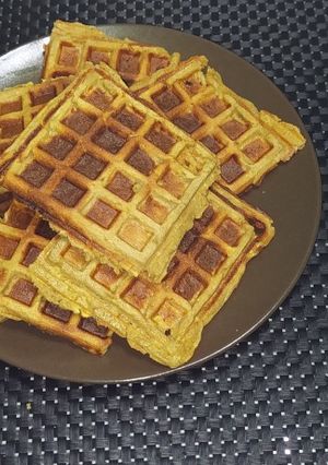 Diétás almás gofri recept fotója