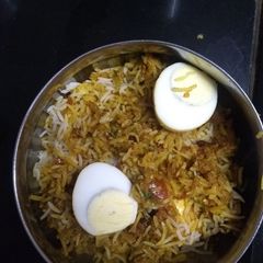 A picture of Egg biryani.