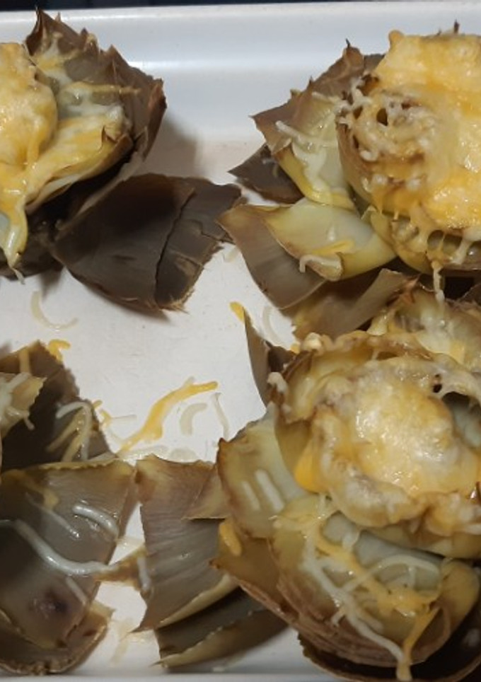 Una foto de Alcachofas gratinadas
