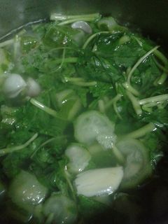 Foto resep Sayur bening bayam gambas/oyong