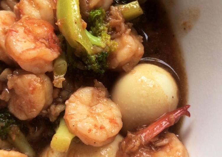 Bagaimana Menyiapkan Udang brokoli puyuh saus bawang putih, Bisa Manjain Lidah