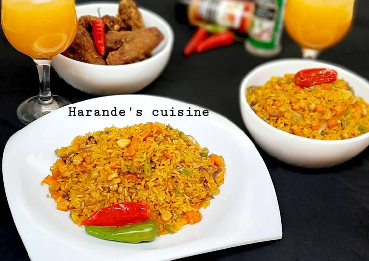 Recipe of Ultimate Stir fried curry and turmeric rice