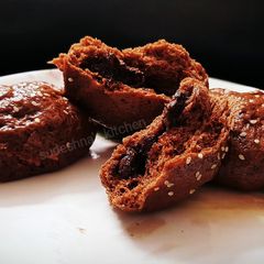 A picture of Chocolate filled Choco Buns ❤️.