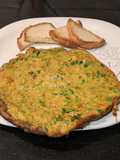 Masala Omelette with garlic bread toasts