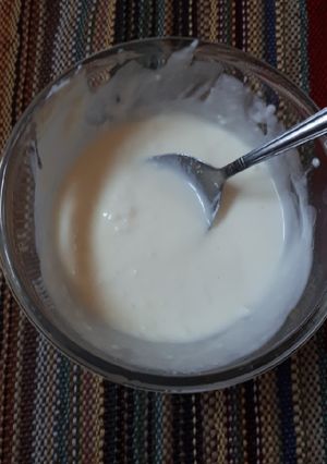 عکسی از دستور سس سفید