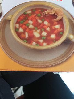 Una foto de Caldo de Camarón Seco