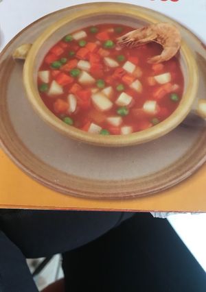 Una foto de Caldo de Camarón Seco