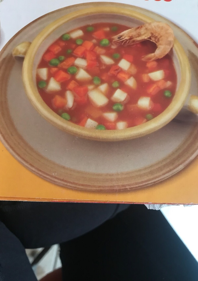 Una foto de Caldo de Camarón Seco