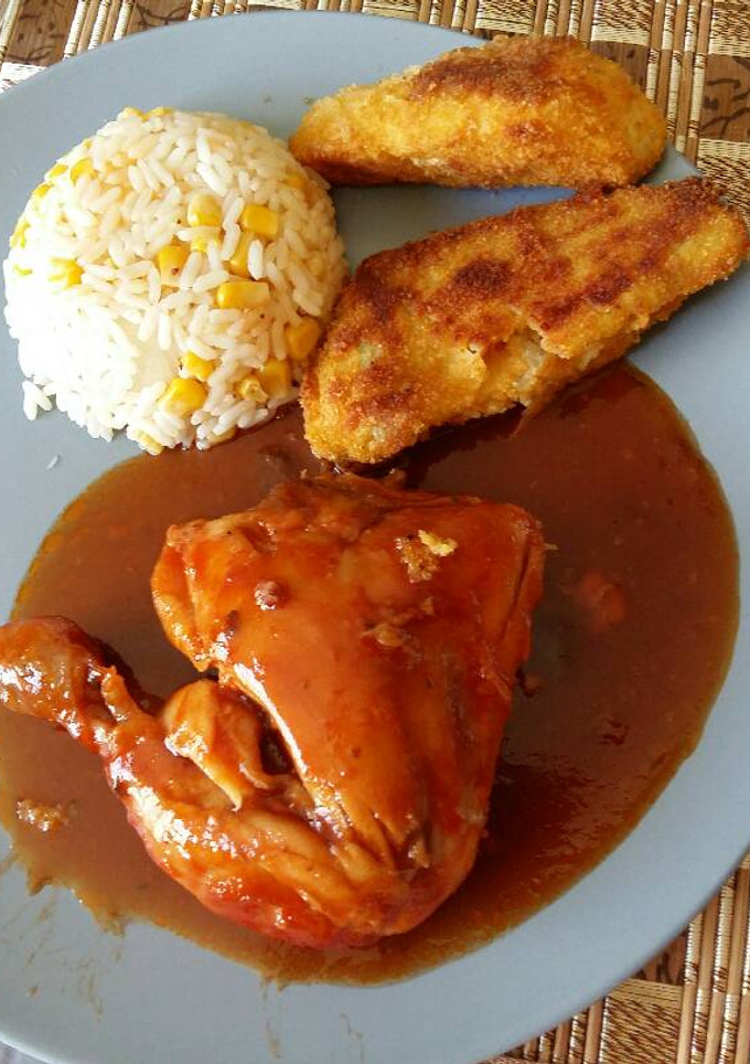 Una foto de Pollo en barbacoa