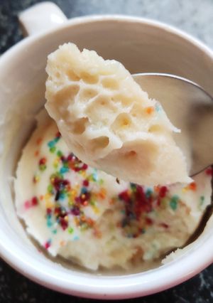 A picture of Vanilla Ice-Cream Mug Cake.