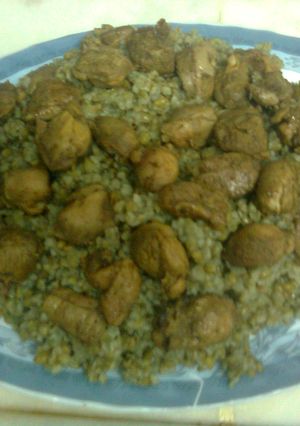 صورة لوصفة عمل الفريكة بالدجاج