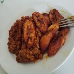 Beans and plantain A picture of Beans and plantain.