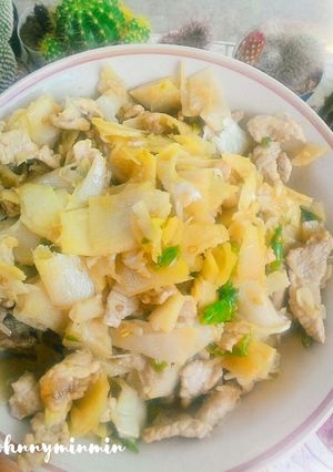 รูปของ หน่อไม้ดองผัดพริกสดหมู