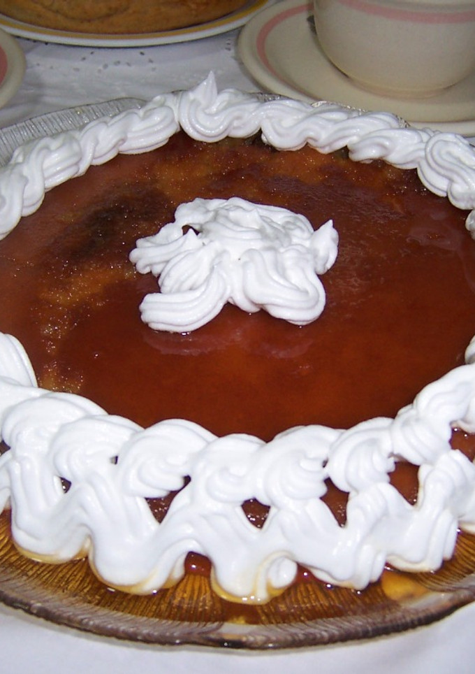 Una foto de Flan de manzana