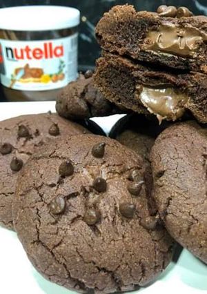 Una foto de Galletas Caseras rellenas de Nutella con Chispas de Chocolate