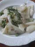 Maltagliati agli albumi con asparagi e Prosciutto Cotto