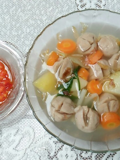 Foto resep Sop baso dan sambal