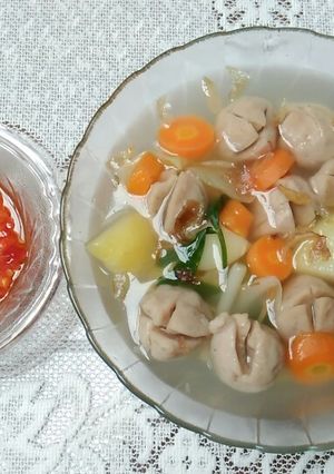 Foto resep Sop baso dan sambal
