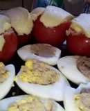 Tomate relleno y huevo relleno!