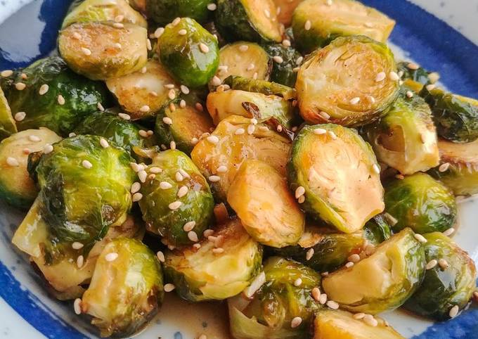 Simple Way to Make Favorite Korean BBQ Flavored Brussels Sprouts