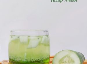 Foto resep 585. Es Timun Selasih Sirup Melon