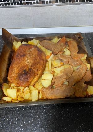 O poză a rețetei Pulpa de porc la cuptor.