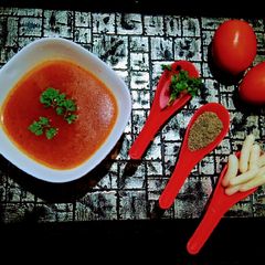 Tomato soup A picture of Tomato soup.