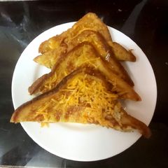 A picture of My Eggy Bread with a little Grated Cheese, Quick and Easy too 😘.
