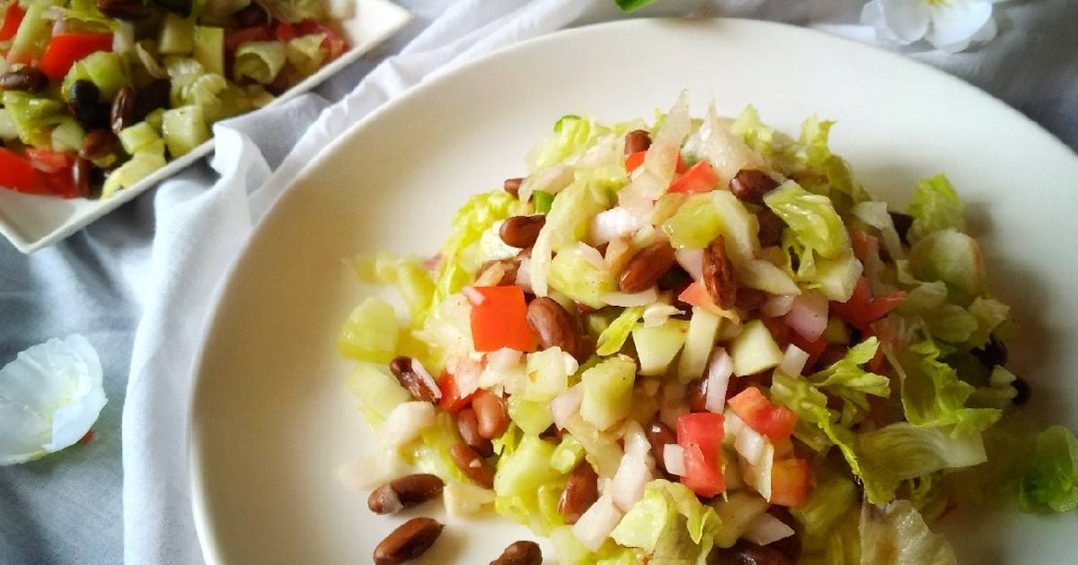 Red kidney bean, cucumber salad. Recipe by Anitha (Annie) Cookpad
