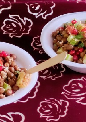 A picture of Kala Chana masala Chaat.