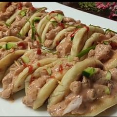 A picture of Mini Pita Bites with chicken filling (iftar special recipe).
