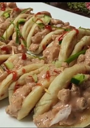 A picture of Mini Pita Bites with chicken filling (iftar special recipe).