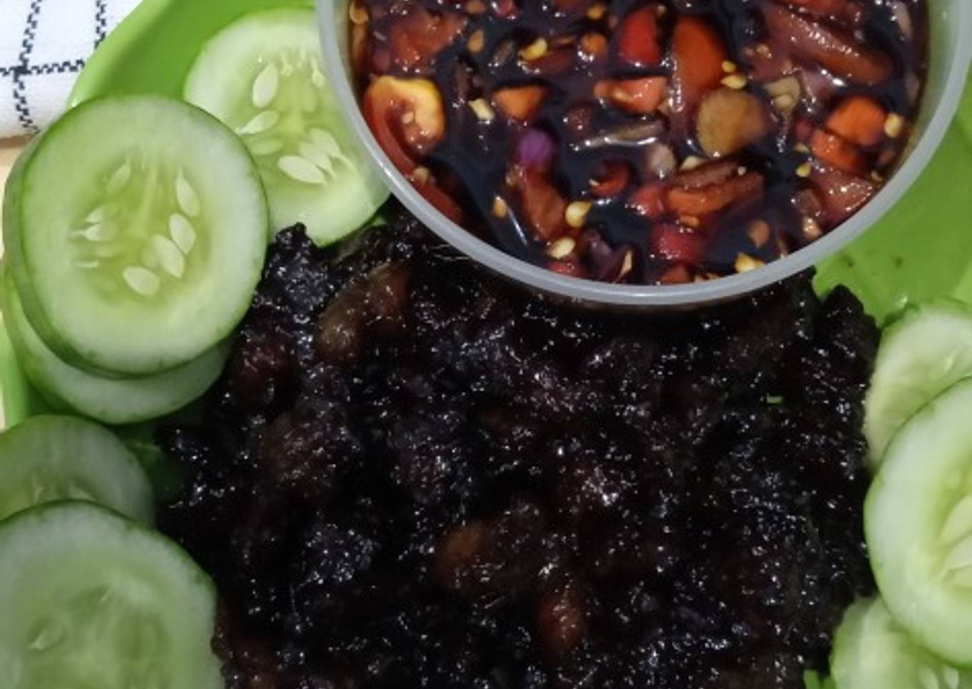 Daging Sapi Bakar Teflon dan Sambal Kecap