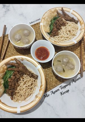 Foto resep Mie Ayam Topping Ayam Kecap