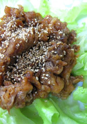 A picture of Super Delicious! Sweet and Spicy Nagoya-Style Pork Slices.