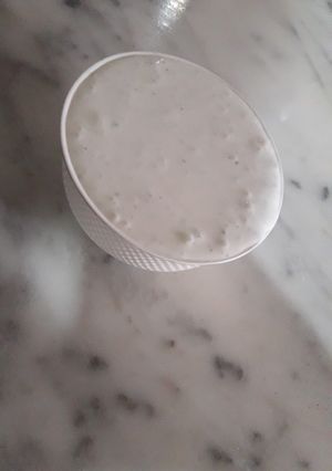 صورة لوصفة مايونيز بلا بيض تجي روعة وبنينة 👌👌😋